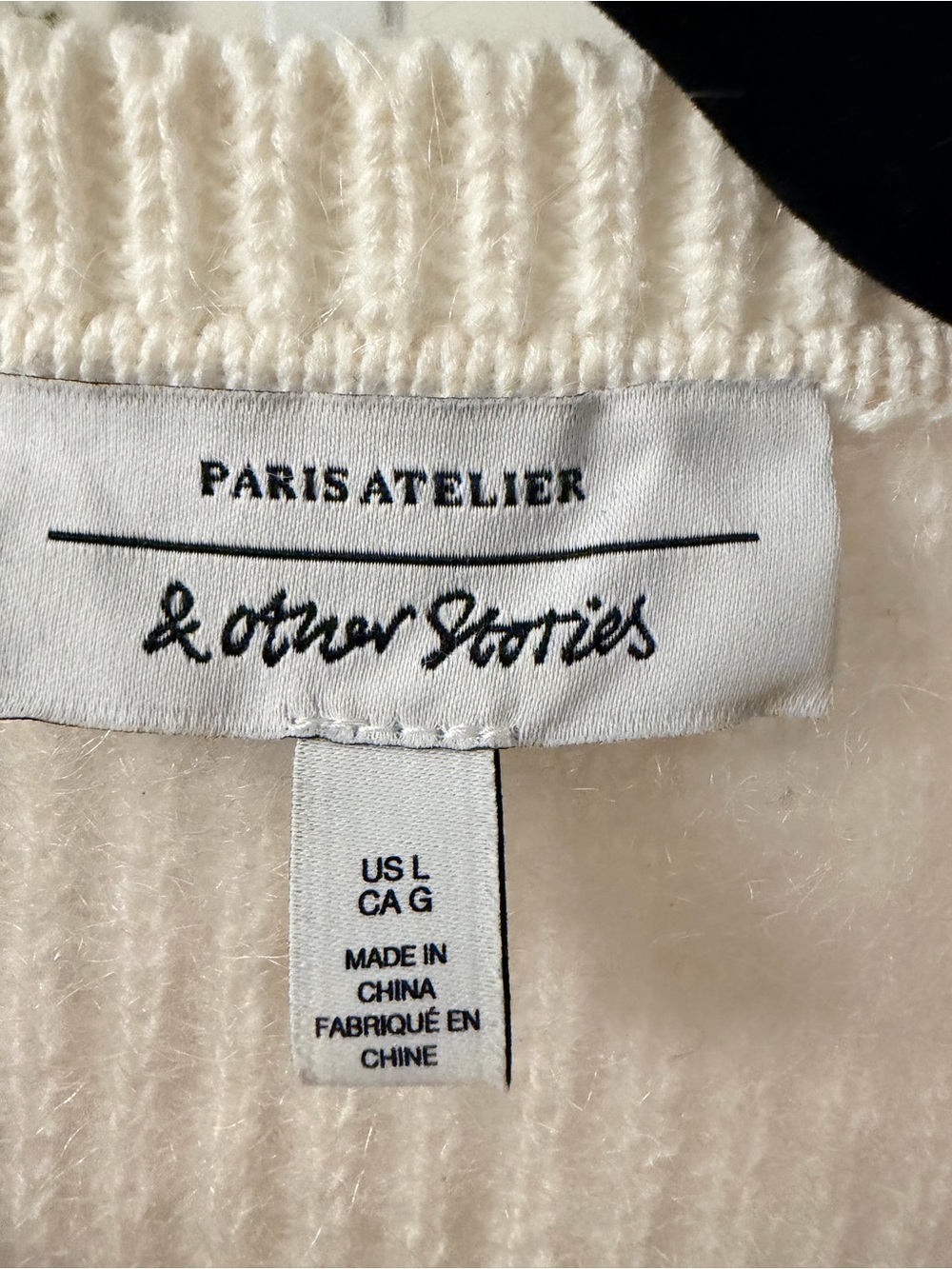 & Other Stories Pale Cream Mohair-Blend Button Cardigan - Picture 7 of 7